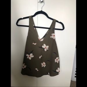 Green floral blouse tank from Dynamite